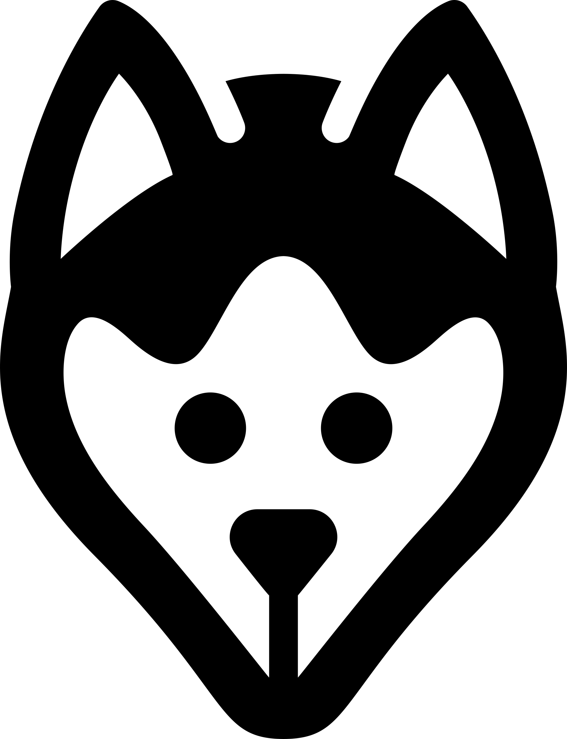Dog Head Outline Icon Svg Set Free Vectors